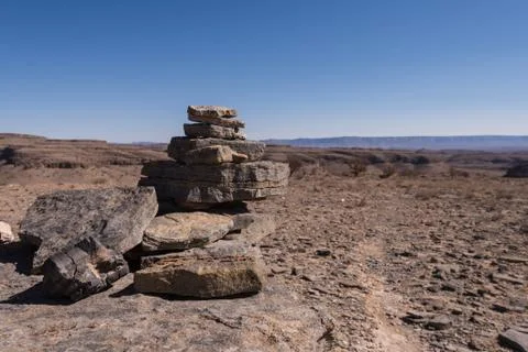 Namibia Rock Cairns Stock Photos
