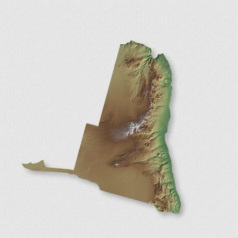 Namibia Rotating 3D Relief Map Seamless Loop, Alpha Channel 4K 스톡 동영상 340707225
