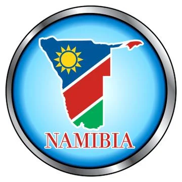 Namibia Round Button Stock Illustration