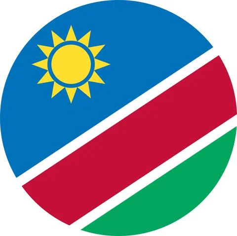 Namibia round flag icon. Illustrazione stock