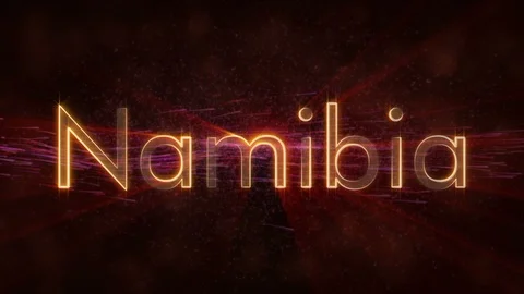 Namibia - Shiny looping country name text animation Stock Footage 99612341