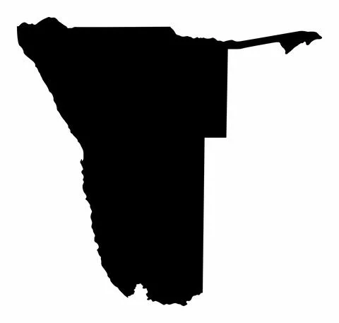 Namibia silhouette map Stock Illustration