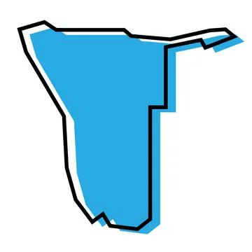 Namibia simplified vector map Illustrazione stock