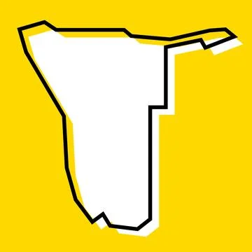 Namibia simplified vector map Stock Illustration