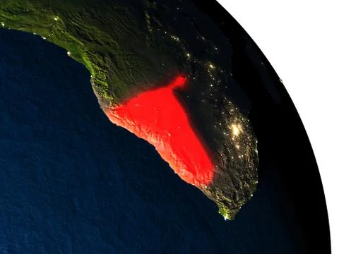 Namibia from space Stock Illustration