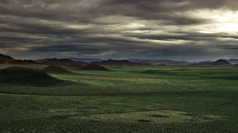 Namibia time lapse green desert Stock Footage 35163261