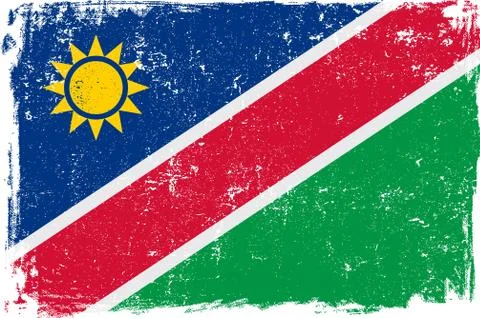 Namibia Vector Flag on White Stock Illustration