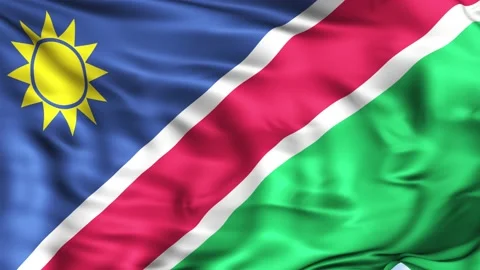 Namibia Waving Flag Background Stock Footage 204137072