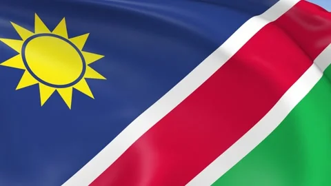 Namibia Waving Flag Background Loop Stock Footage 317844994