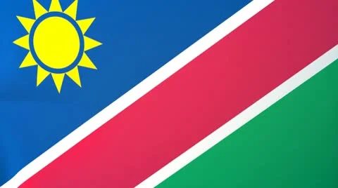Namibia Waving Flag Stock Footage 10762236