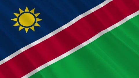 Namibia Waving Flag, Motion Animation of Namibia National Flag Video stock 302555083