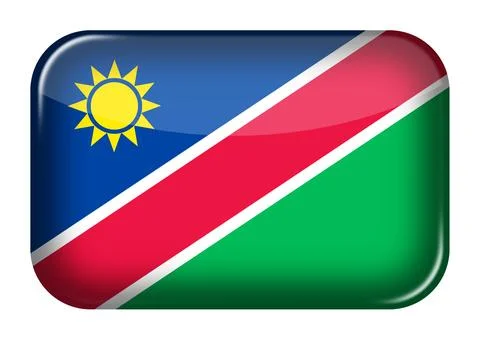 Namibia web icon rectangle button Stock Illustration