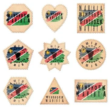Namibia Windhoek Postage Stamps Stock Photos