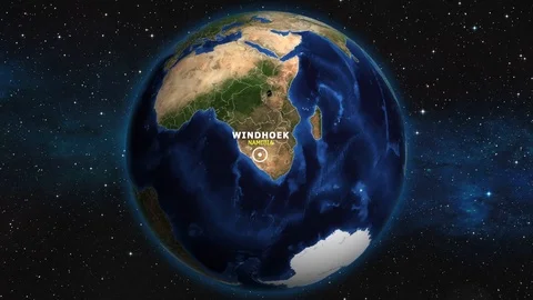 NAMIBIA WINDHOEK ZOOM IN FROM SPACE Stock Footage 115784454