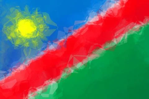 Namibian flag Stock Illustration