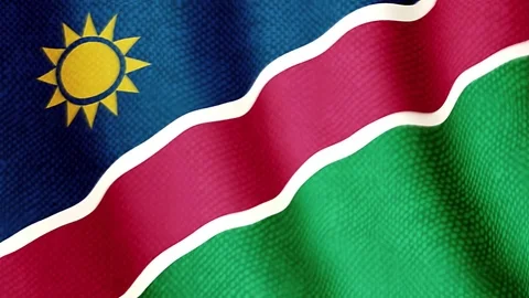 Namibian Flag Waving Animation Stock Video Pond