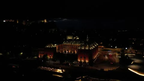 Namur night view 02 Stock Footage 252200485