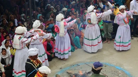 Nanda Devi Raj Jat Himalayan Mahakumbh is a festival in Uttarakhand is Video stock 107998257