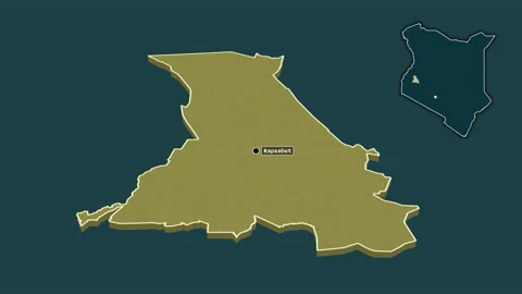 Nandi, Kenya, extruded and isolated. Pattern Stock Footage 162964867