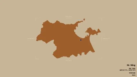 A Nang - Vietnam. Bounding box. Pattern イラスト素材
