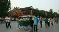 Nanjing Popular Tourists Attraction People Ride Traditional Yellow Cart Drivers HD Footage