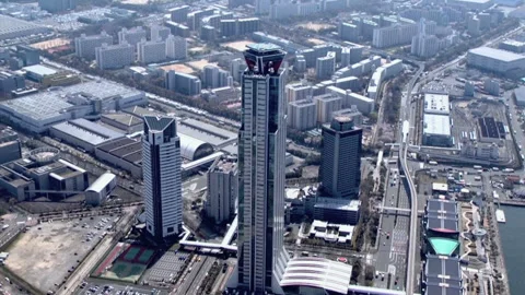Nanko WTC Cosmo Tower Stock Footage 332018406