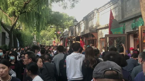 Nanluoguxiang in Beijing festivals Stock Footage 142718341