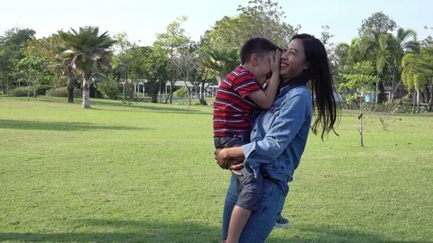 Nanny playing with a child. Stock Footage 92225904