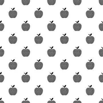 Nano apple pattern vector seamless Stockillustratie