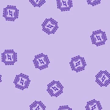 Nano battery line seamless pattern Stock Illustration
