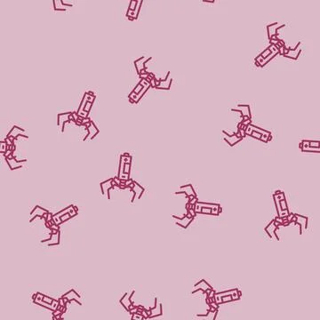 Nano battery line vector seamless pattern Stockillustratie