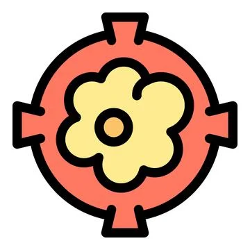 Nano bomb exploding with chemical reaction creating flower shape Stock Illustration