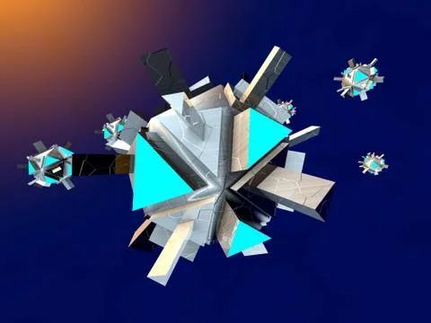 Nano Bots in the human Body Stock Illustration