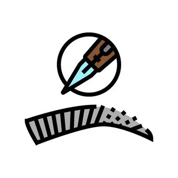 Nano brows color icon vector illustration イラスト素材