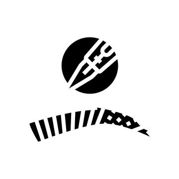 Nano brows glyph icon vector illustration イラスト素材