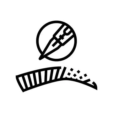 Nano brows line icon vector illustration イラスト素材