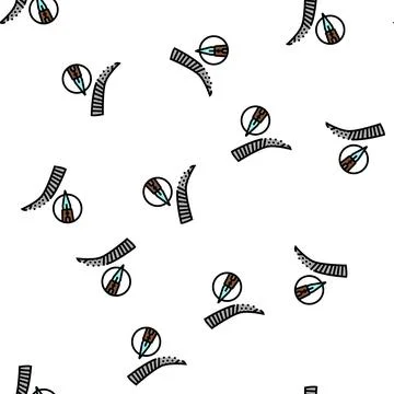Nano brows vector seamless pattern イラスト素材