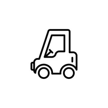 Nano Car Line Icon In Flat Style Vector For App, UI, Websites. Black Icon Stock Illustration