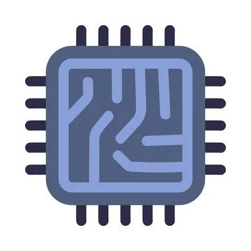 Nano Computer Microchip as Future Technology Device Vector Illustration Stock Illustration