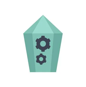 Nano crystal icon flat isolated vector Stock Illustration