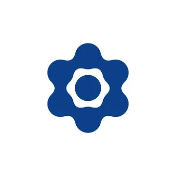 Nano dot technology dots connection in circle icon vector logo template. Work Stock Illustration