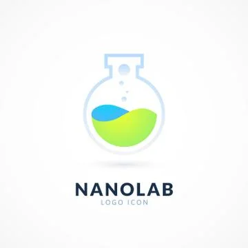 Nano lab logo template Stock Illustration