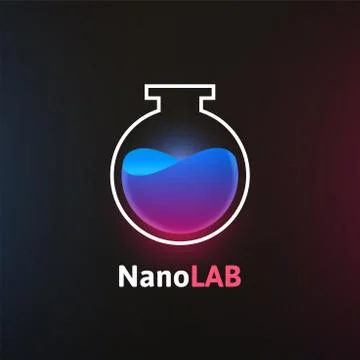 Nano lab logo template Stock Illustration