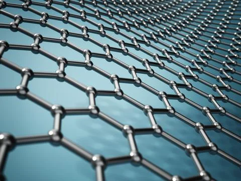 Nano material background consisting of honeycomb shapes. 3D illustration Stock Illustration