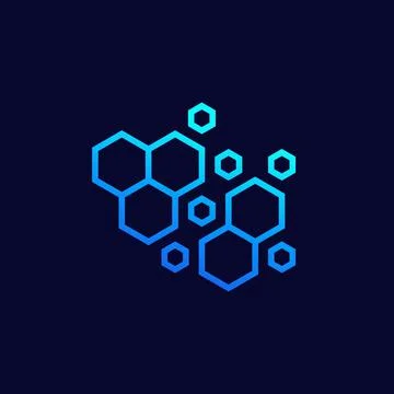 Nano material or nanostructure vector icon Stock Illustration