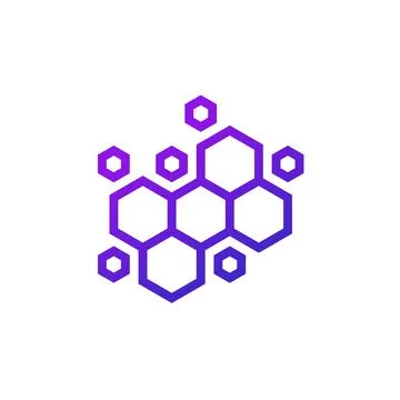 Nano materials or nanostructure, vector icon Stock Illustration