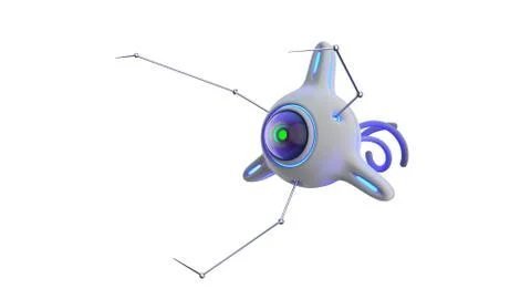 Nano robot 3D render Stock Illustration