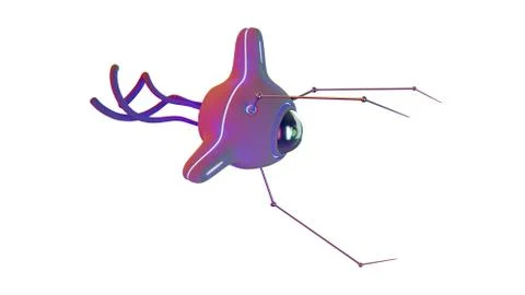 Nano robot 3D render Stock Illustration