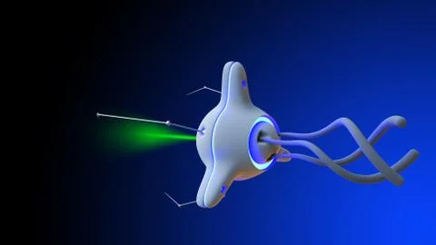 Nano robot 3D render Stock Illustration