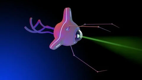 Nano robot 3D render Stock Illustration